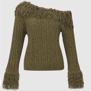 One Shoulder Knitted T-Shirt/ Urban Revivo